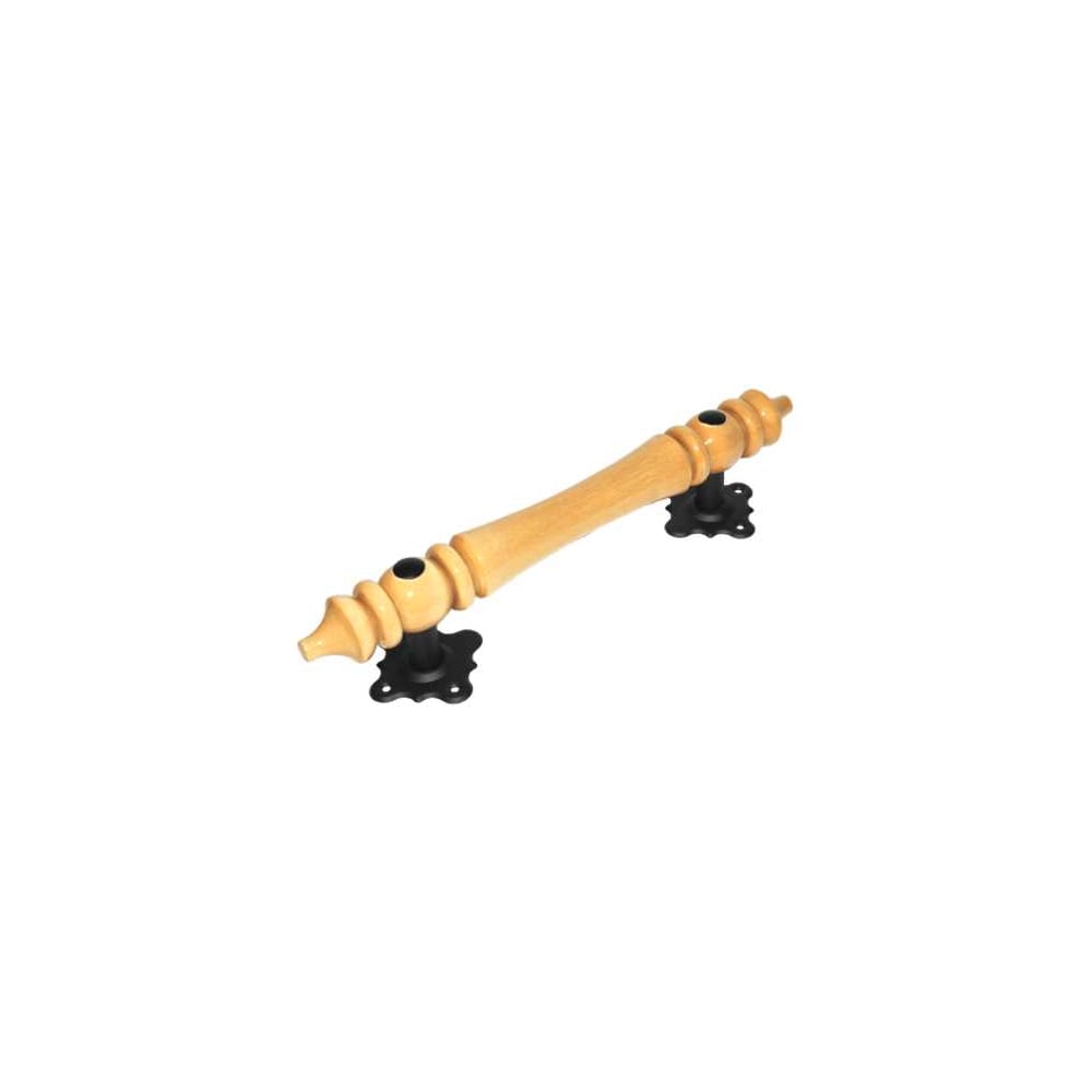 Изображение товара Декоративная ручка DOMART 19 320 мм черная с натуральным деревом для мебели