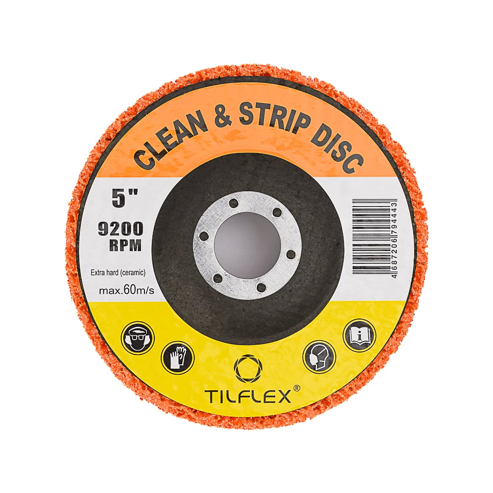 Изображение товара Зачистной коралловый диск TILFLEX на УШМ (Extra hard) Coral-Button Wheel (оранжевый) 125 мм TL43EH