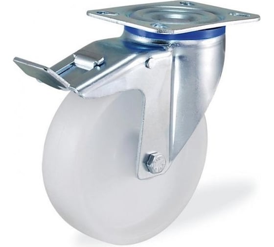 Изображение товара Поворотная колесная опора с площадкой, с тормозом KAMA K-3302-MMB-080-F18