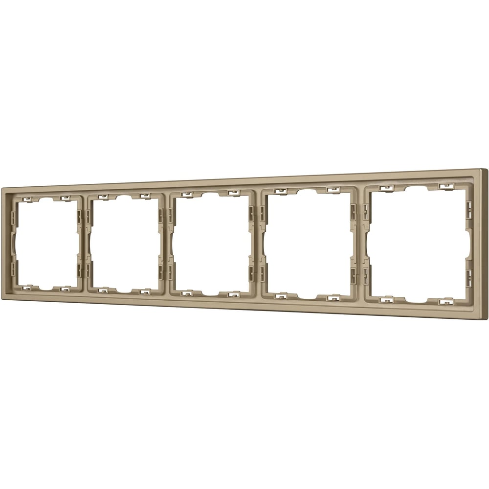 Изображение товара Пластиковая рамка Arlight NOBE для кабель-каналов 5 постов золотая