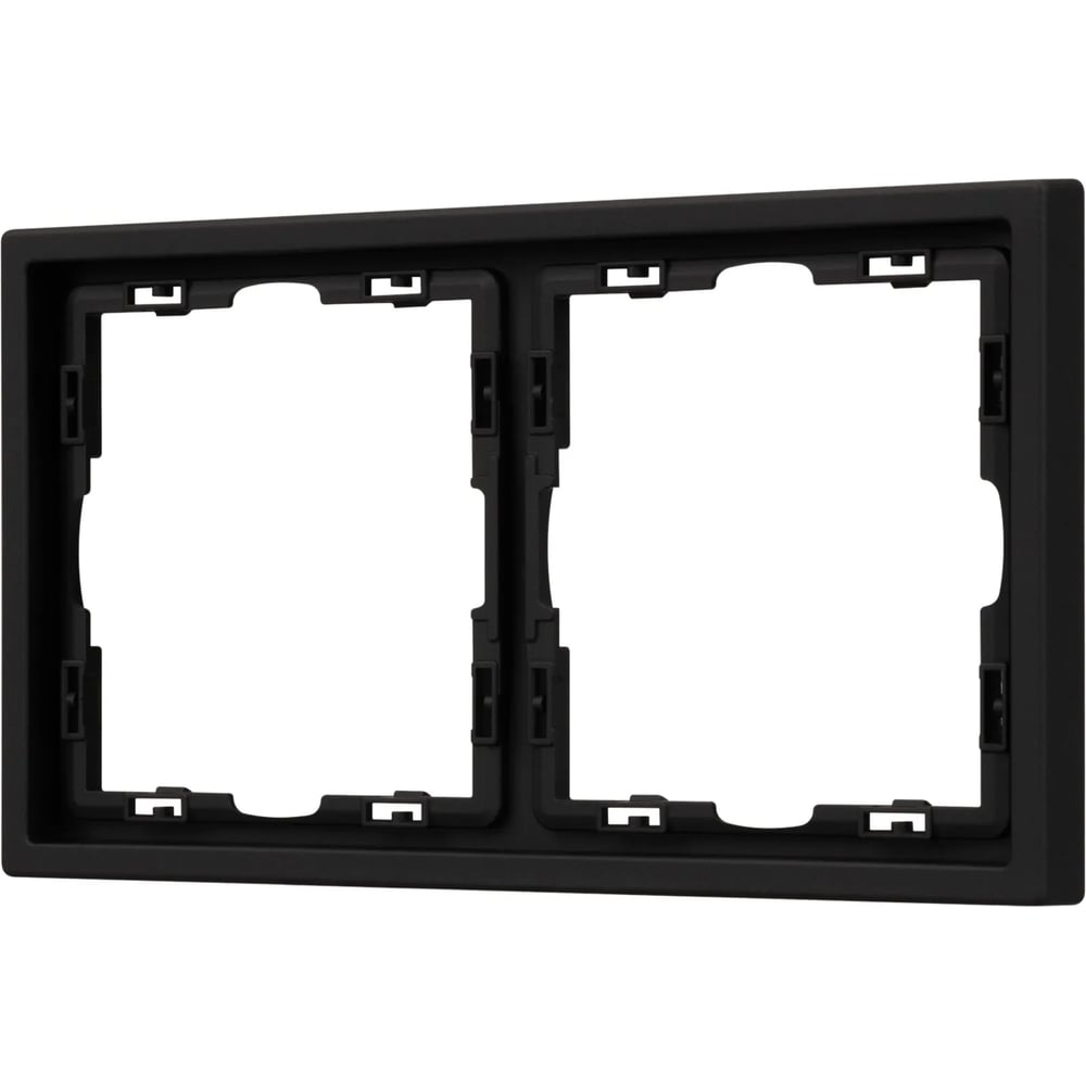 Изображение товара Рамка Arlight FRM-NOBE-SFPL-2-BK черная для электрики