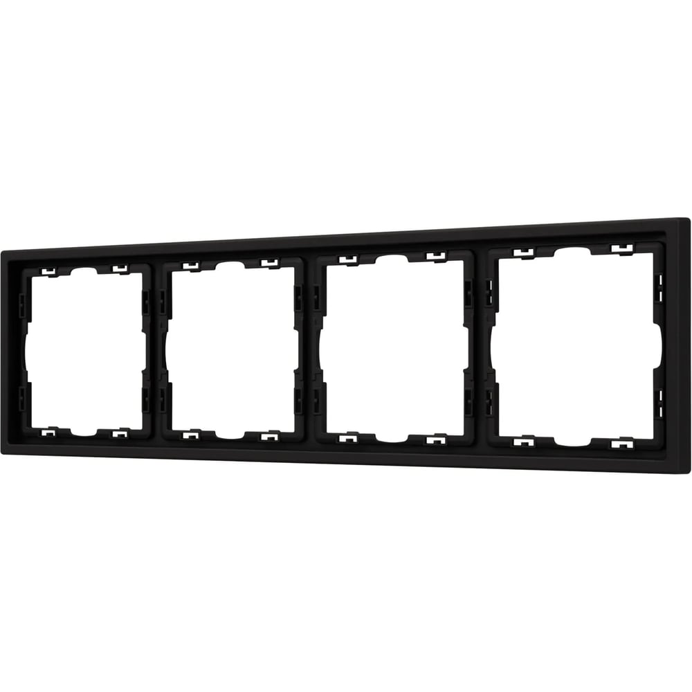 Изображение товара Пластиковая рамка Arlight серии NOBE для кабель-каналов 4 поста черная