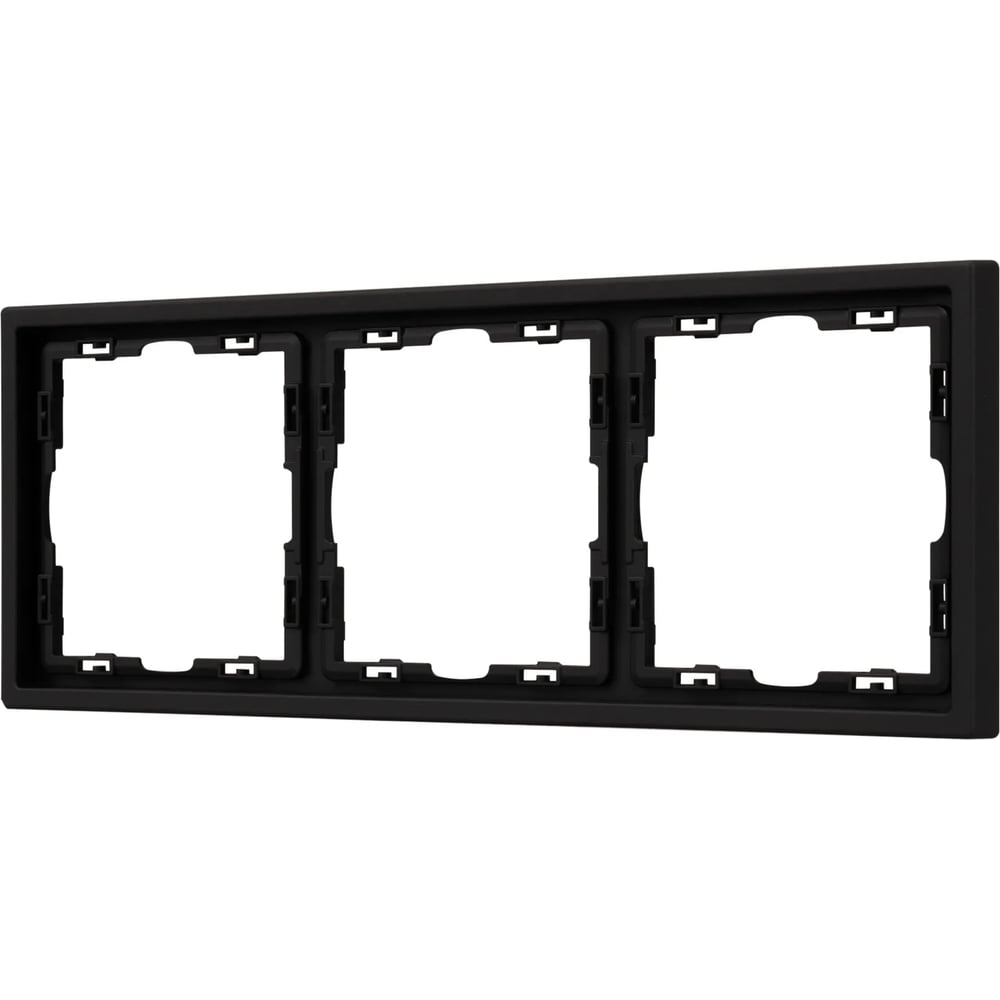 Изображение товара Пластикова рамка Arlight NOBE для кабель-каналов IP20 3 поста черная