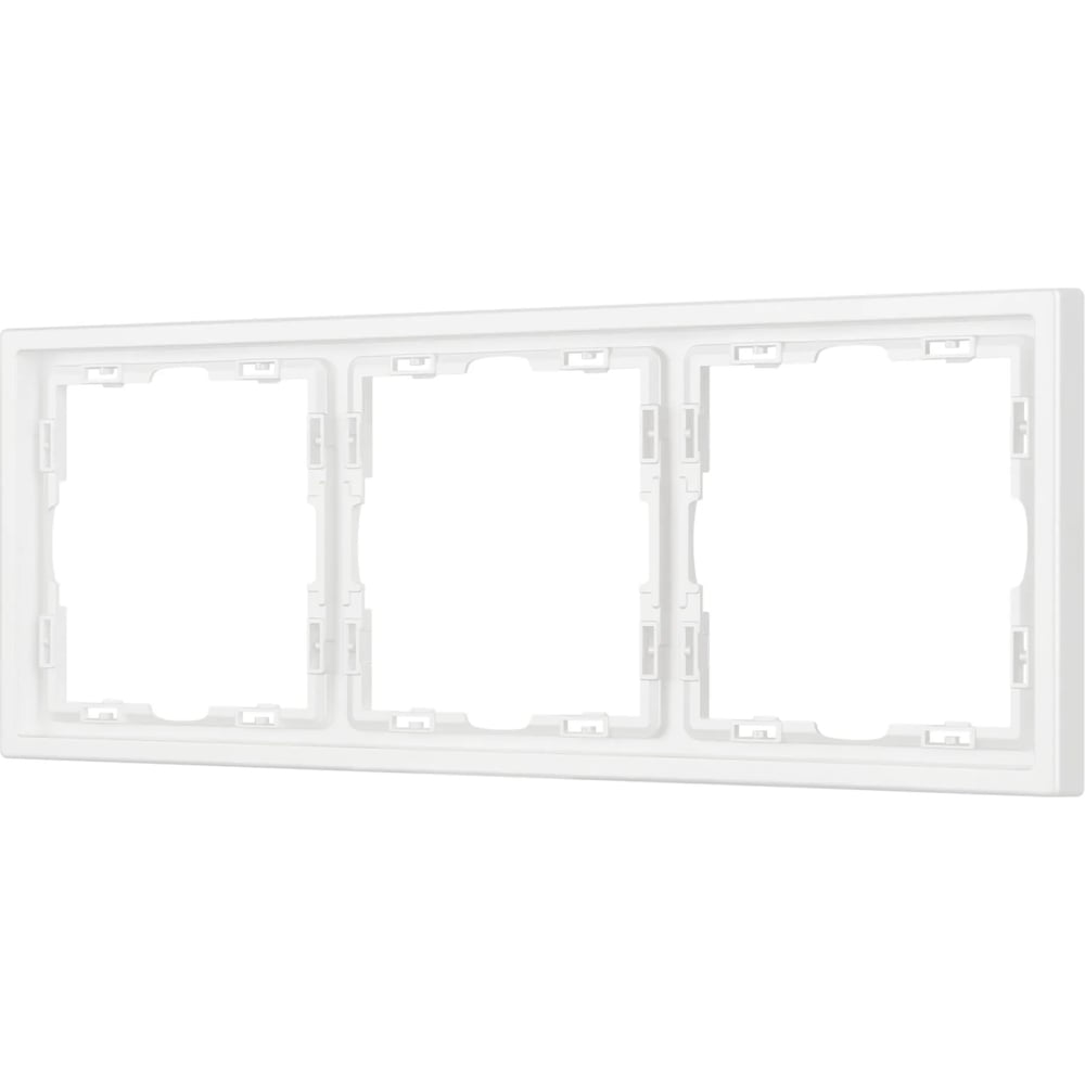 Изображение товара Рамка Arlight FRM-NOBE-SFPL-3-WH белая пластиковая
