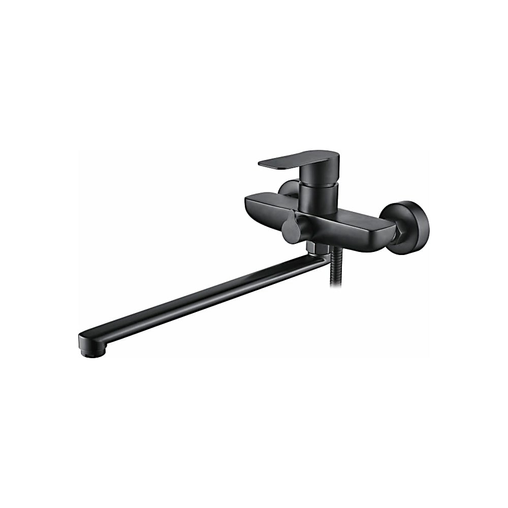 Изображение товара Смеситель для ванны Ledeme L72218B однорычажный черный с поворотным изливом