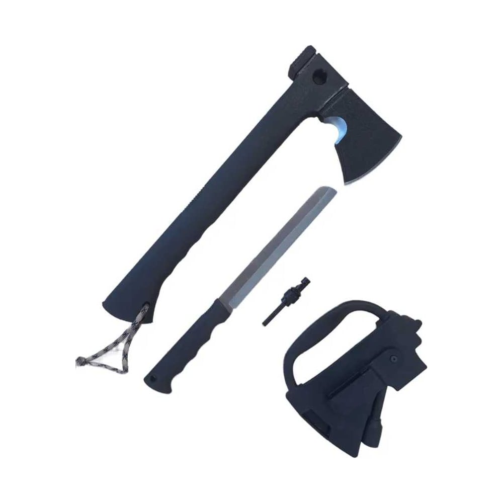 Изображение товара Топор тактический Diardi DNA803 с чехлом огнивом свистком и ножом