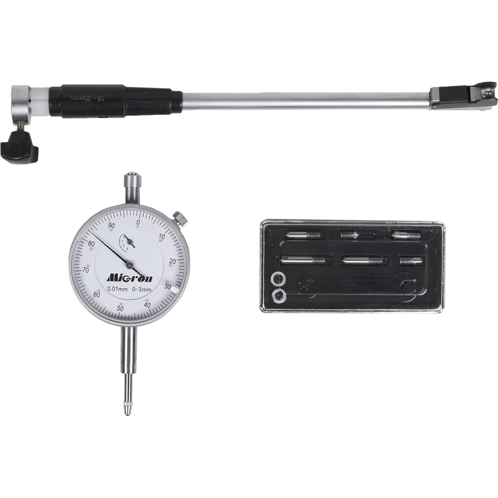 Изображение товара Нутромер индикаторный Micron НИ 18-50 0,01 ГРСИ с поверкой профессиональный