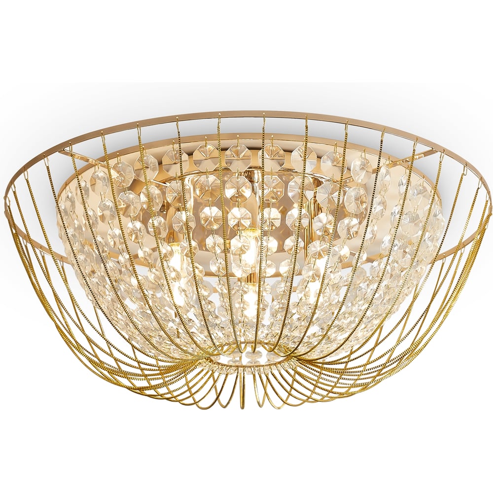 Изображение товара Люстра Freya FR1016CL-06G с хрусталем и золотым покрытием, 6 ламп