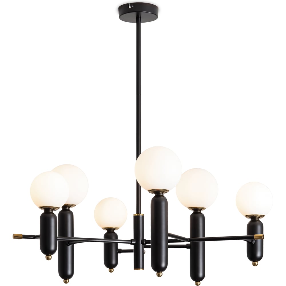 Изображение товара Люстра Freya FR5559PL-06B современная 6 ламп IP20 черный стекло