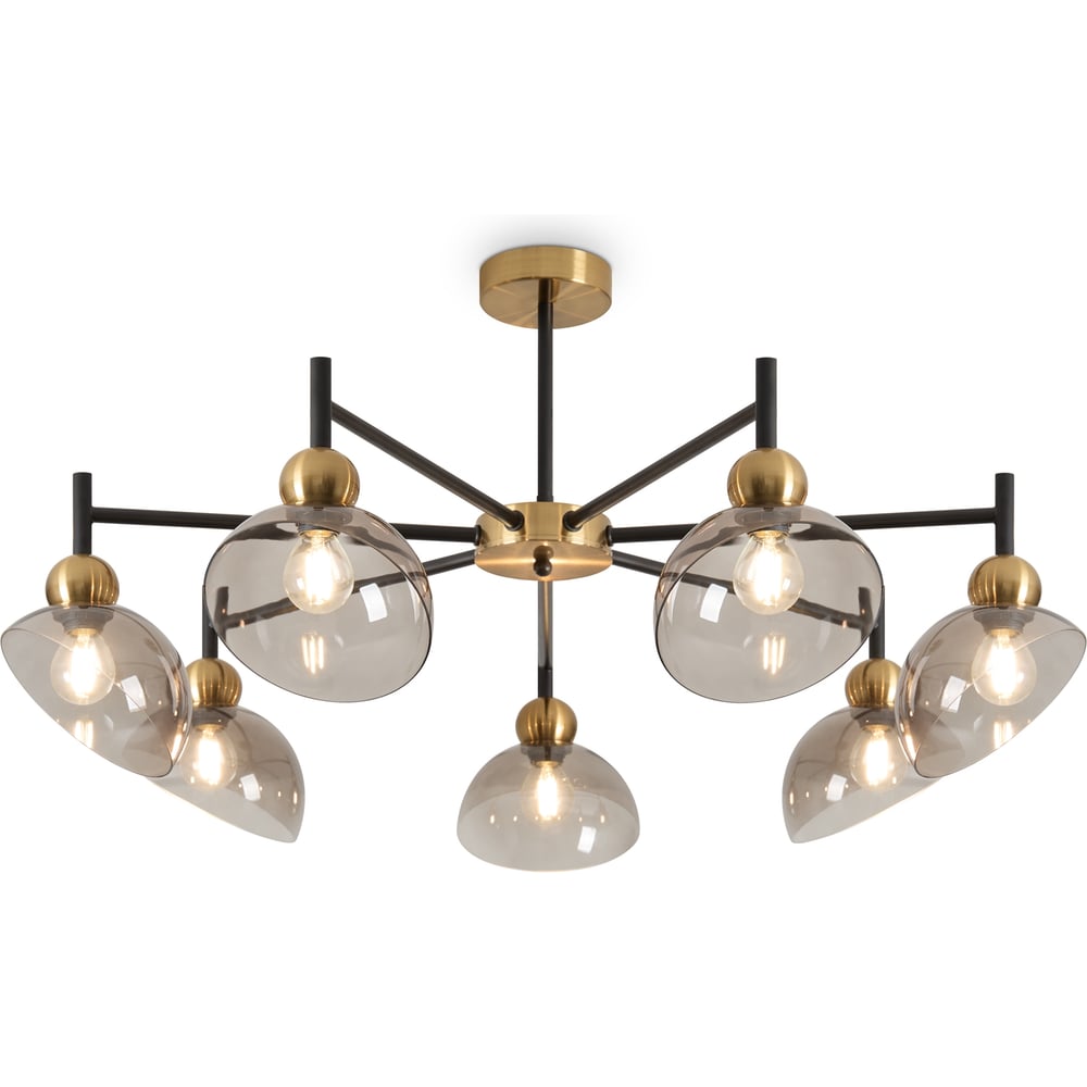 Изображение товара Люстра Freya FR5560PL-07GB 7 ламп потолочная современный стиль черный-золото