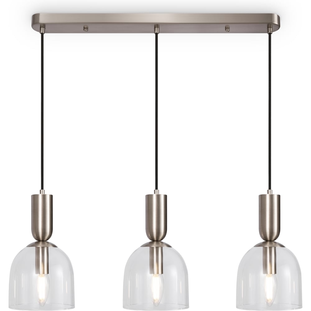 Изображение товара Подвесной светильник Freya FR5263PL-03N современный стиль 3 лампы 40 Вт никель стекло