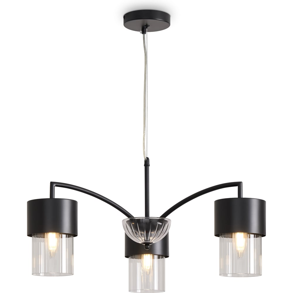 Изображение товара Люстра Freya FR5515PL-03B современная 3 лампы черный стекло