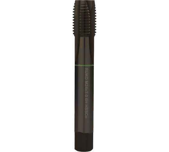 Изображение товара Машинный метчик Ruko M24x3,0 HSSE Co5 VAP DIN376 B/4-5P 6h 160 мм 232240VA