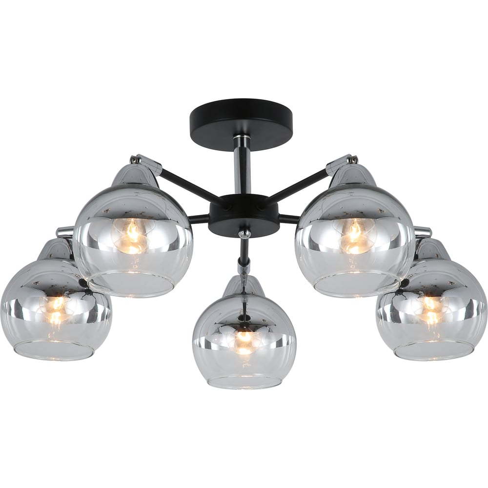 Изображение товара Люстра Freya FR5225PL-05B современная черная стеклянная с 5 лампами