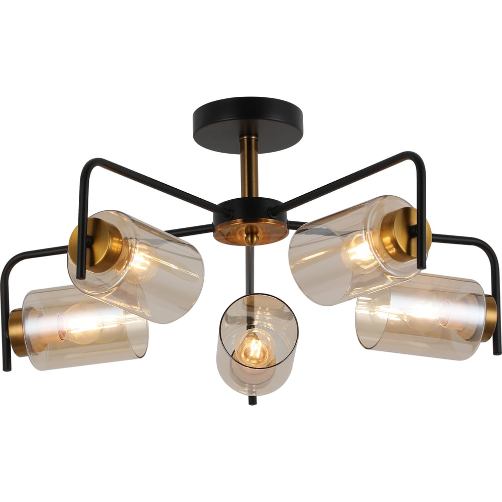 Изображение товара Люстра Freya FR4014PL-05BBZ современная 5 ламп черная бронза для дома и офиса