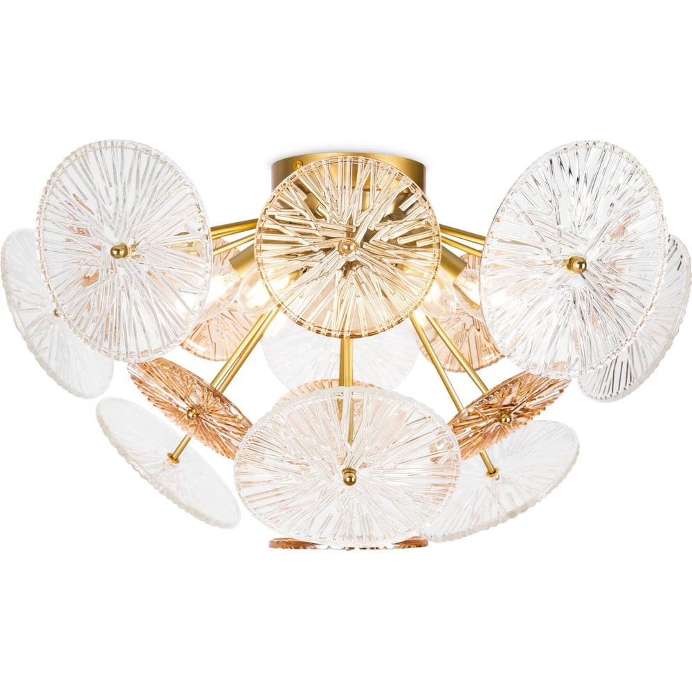 Изображение товара Люстра Freya FR5274CL-06G современная с 6 лампами золото прозрачное стекло