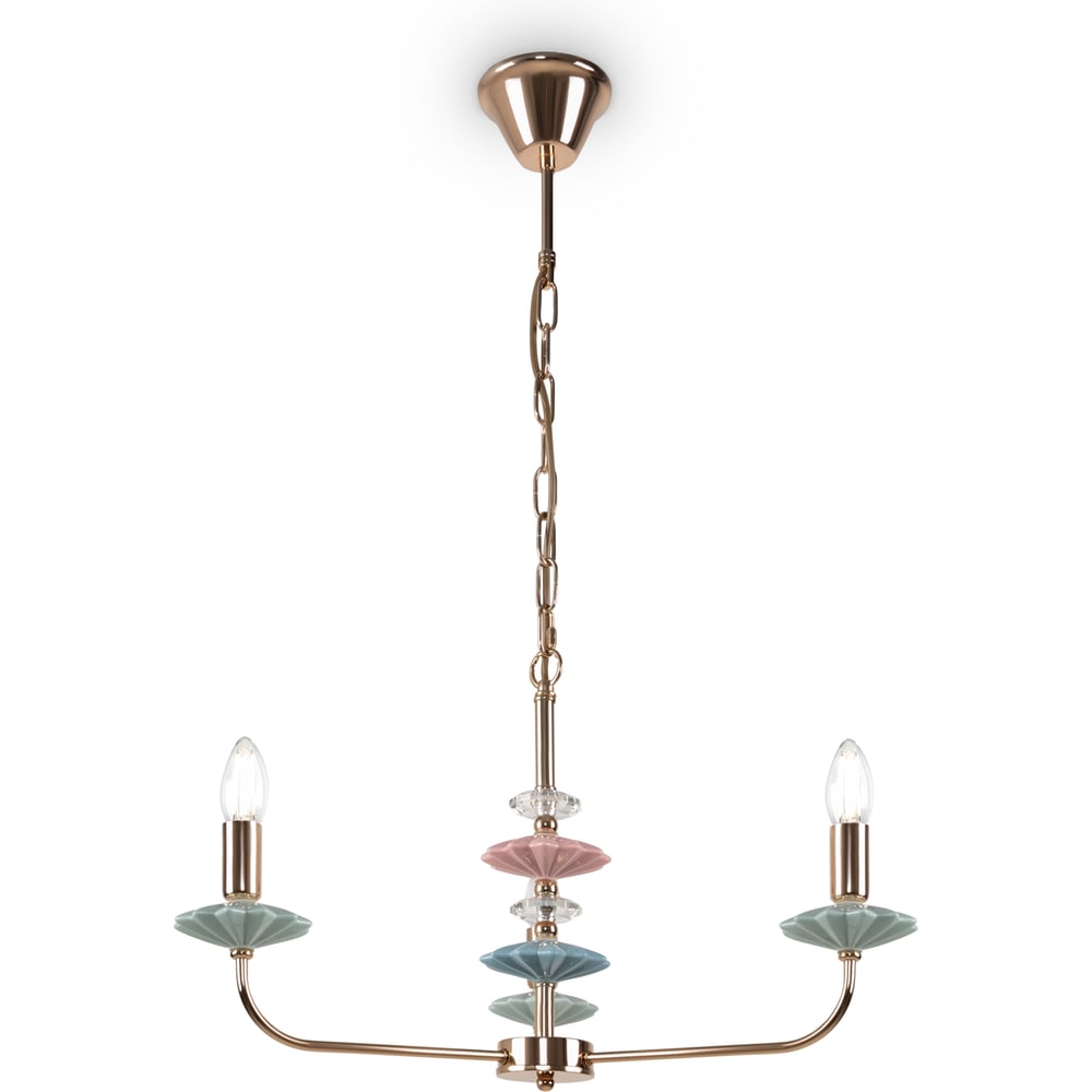 Изображение товара Люстра Freya FR5336PL-03G современная с тканевыми плафонами золото