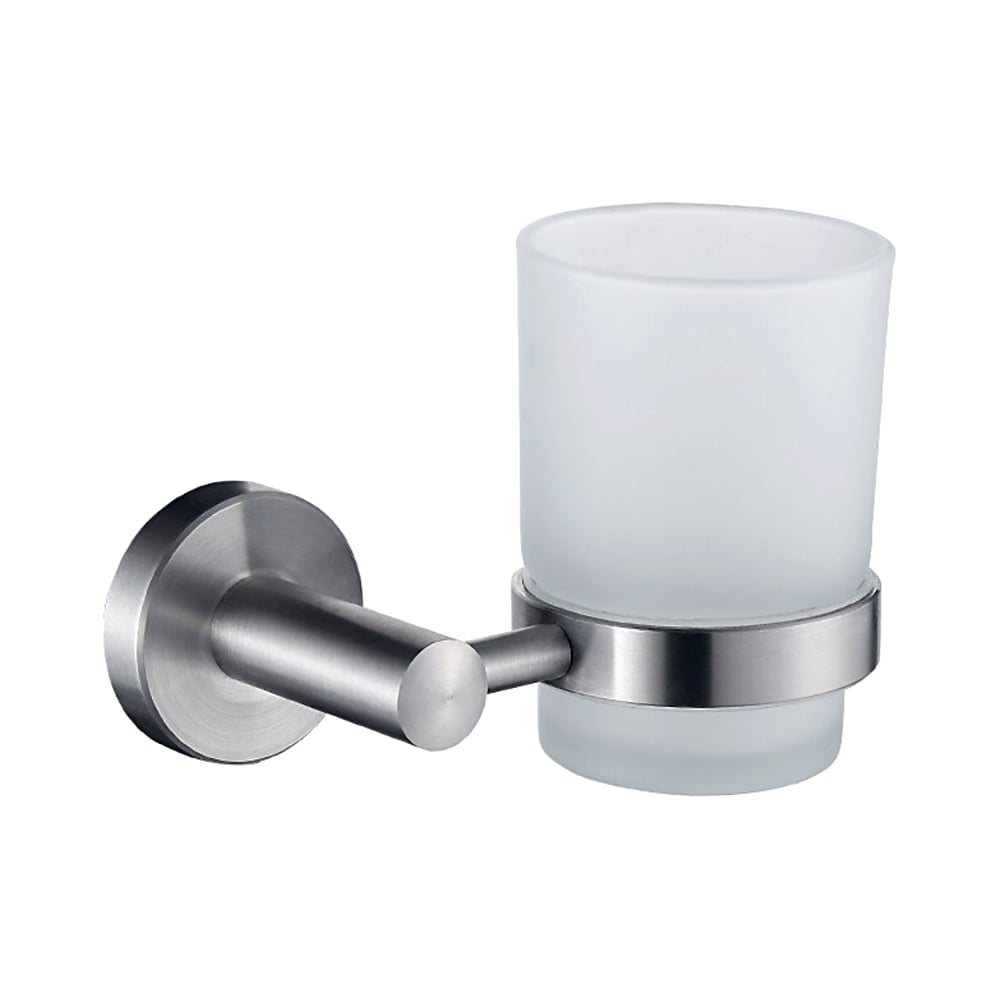 Изображение товара Стакан для ванной Ledeme L71706 хром стеновой из латуни со стеклом