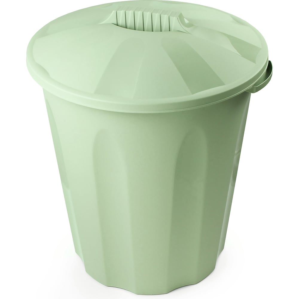 Изображение товара Бак для мусора Verde 34741 40 л с крышкой, оливковый