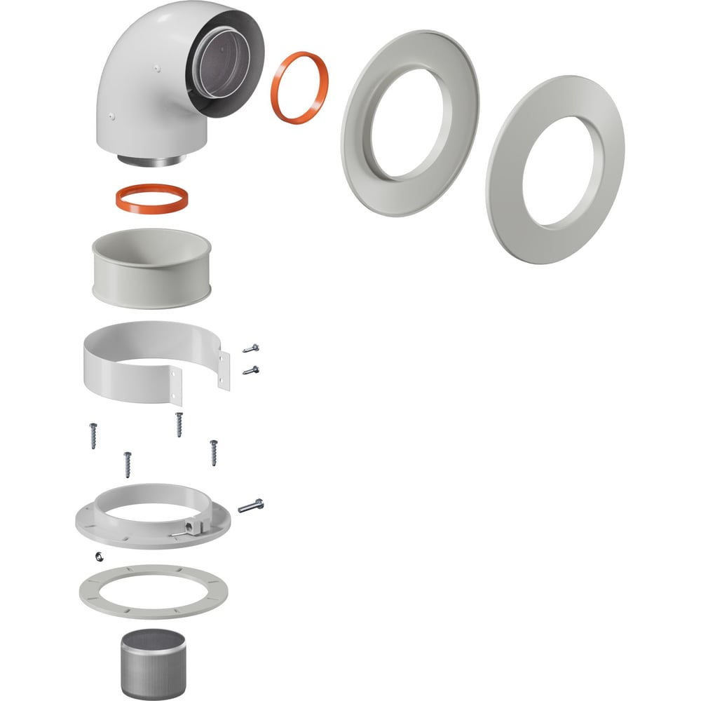 Изображение товара Коаксиальный отвод универсальный Okseler 60/100 90 градусов алюминий