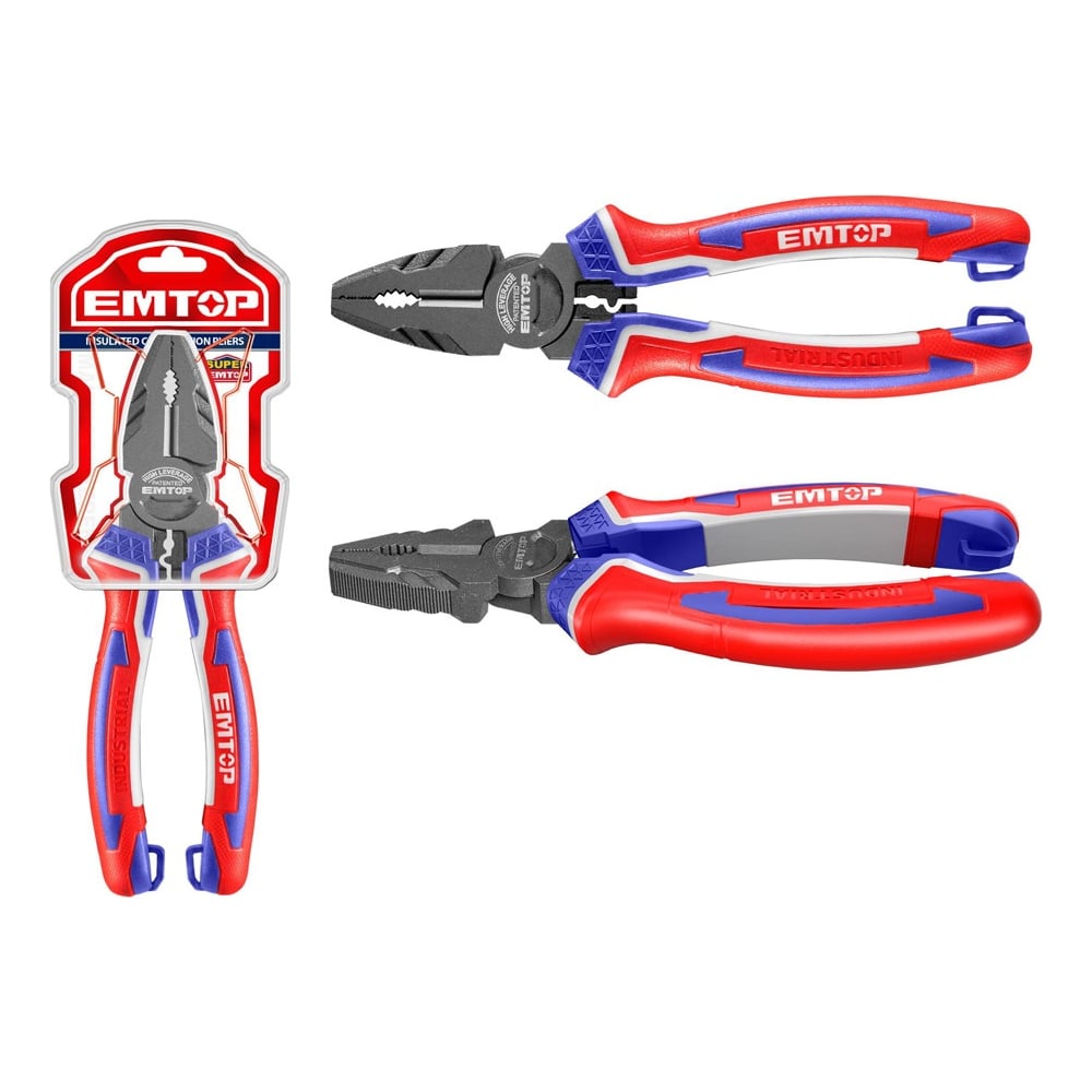 Изображение товара Плоскогубцы комбинированные emtop EPLRC0721 180 мм с увеличенным рычагом