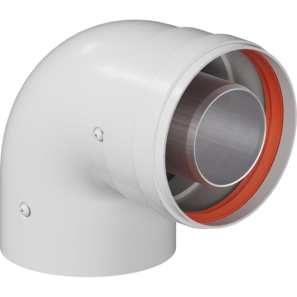 Изображение товара Отвод промежуточный раструбный Okseler 90 гр. 60/100 (наружный диаметр мама/папа) oks00113