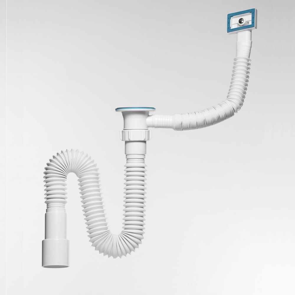 Изображение товара Гофросифон для моек Инкопласт И c переливом 1 1/2х40-40/50 (800 мм) GS5080 В00В0021615