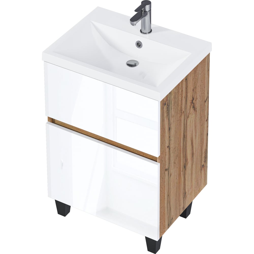 Изображение товара Современная подвесная тумба Aris 70Н из ЛДСП и МДФ белый глянец