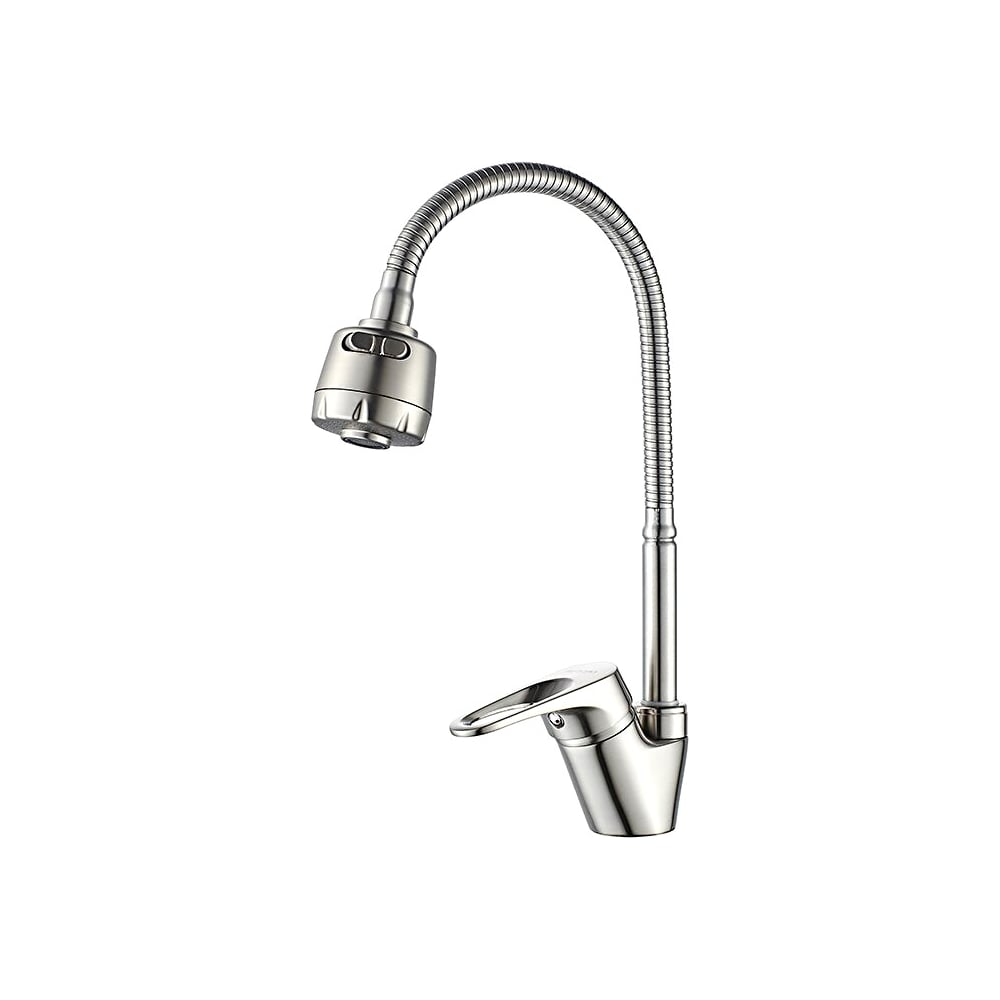 Изображение товара Смеситель для кухни с гибким изливом Ledeme L4313A современный однорычажный глянцевый