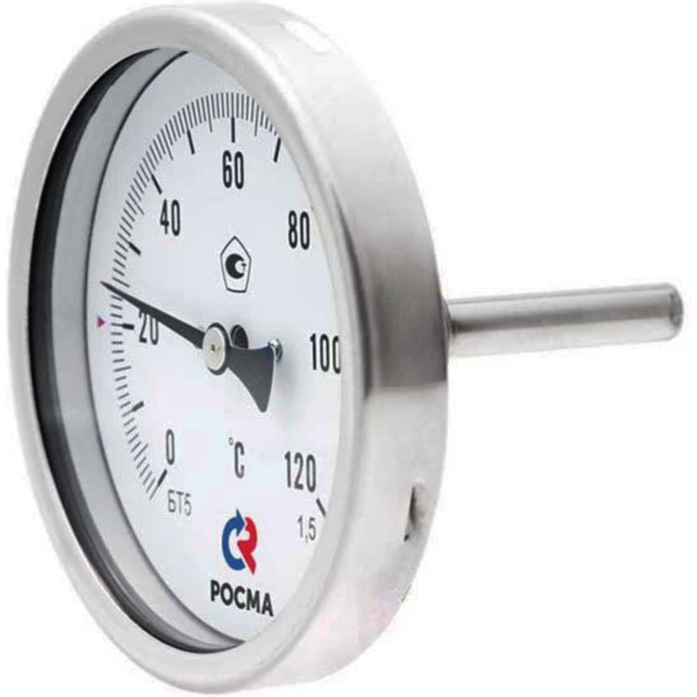 Изображение товара Термометр РОСМА БТ-51.220 осевой 150мм коррозионностойкий класс 1.5