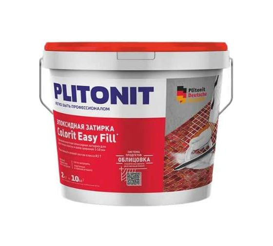 Изображение товара Эпоксидная затирка ПЛИТОНИТ PLITONIT Colorit EasyFill полупрозрачный, 2 кг, Н011231