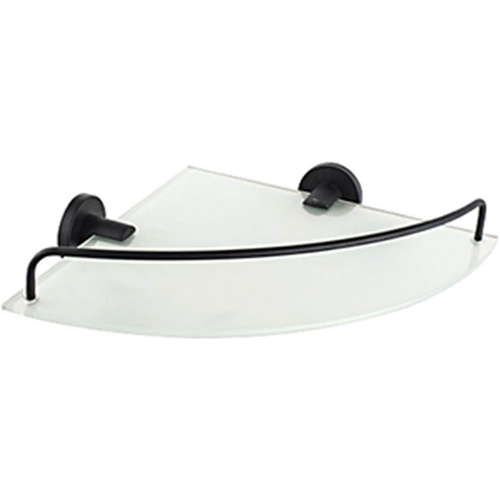 Изображение товара Стеклянная полка D-Lin черная угловая с матовой фактурой