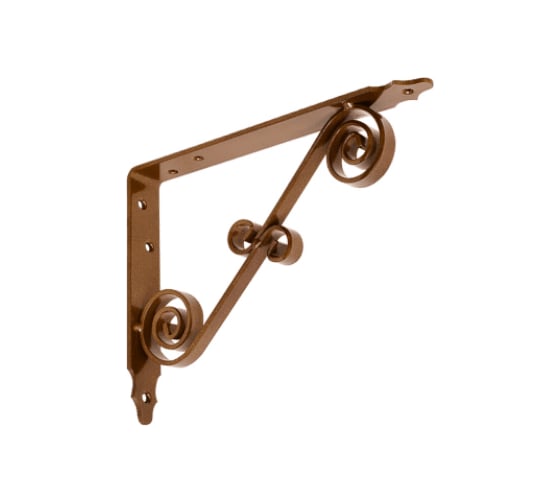 Изображение товара Кронштейн фигурный DOMART 200x150 мод.10 коричневый металлик 4620031741169