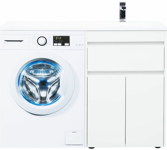 Изображение товара Тумба Aquanet Токио 58 напольная 1 ящик, 2 фасада, белый глянец 00237745