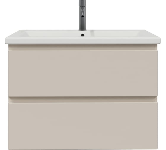 Изображение товара Тумба с раковиной RUVANN STELLO 80 + Como 80 в ванную подвесная, cappuccino Т.STELLO-CA.П-80П-KIT-COM