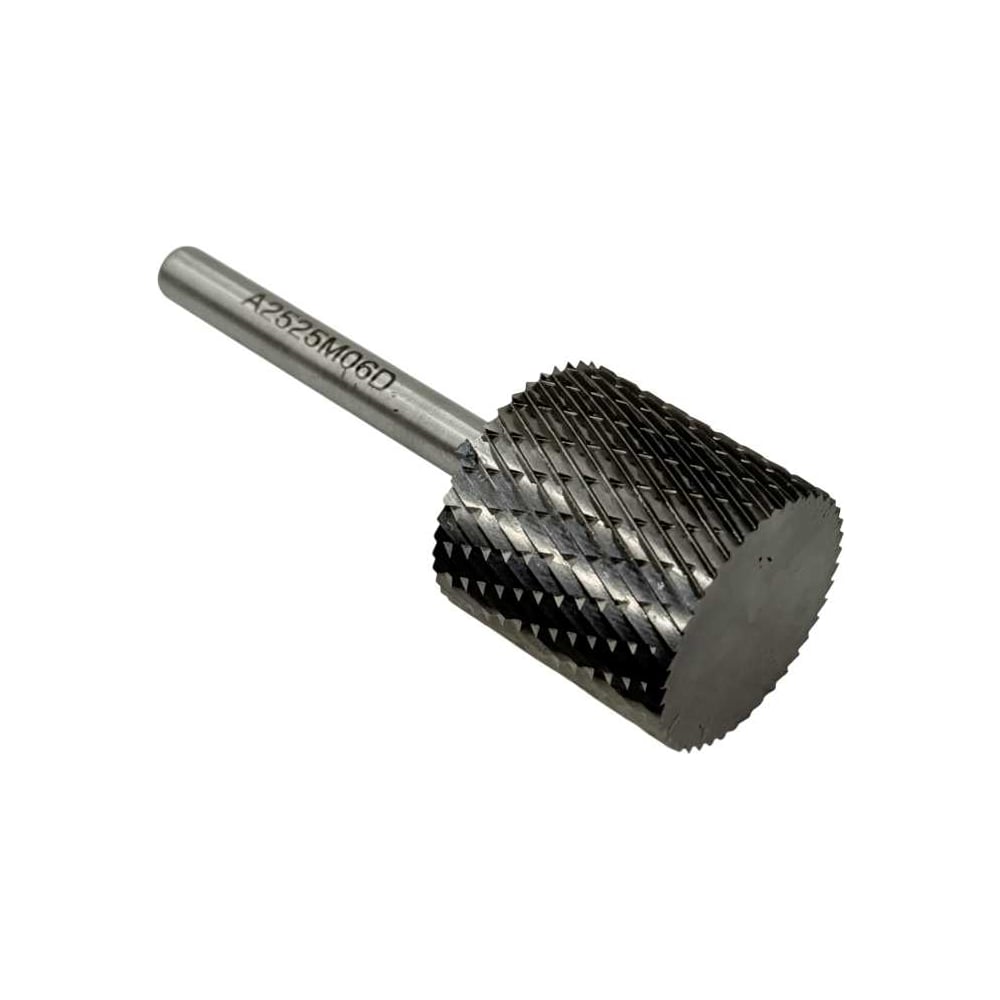 Изображение товара Бор-фреза твердосплавная TORNERI A252506 цилиндрическая 25 мм хвостовик 6 мм для металла