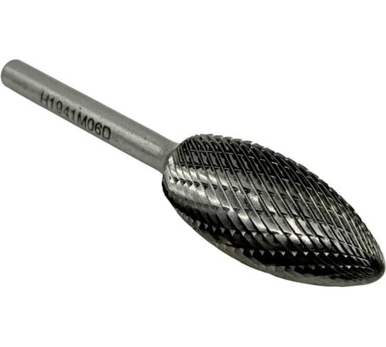Изображение товара Бор-фреза твердосплавная TORNERI тип Н194106 (пламевидная), 19.0 мм, хвостовик 6 мм, двойная насечка Т025372
