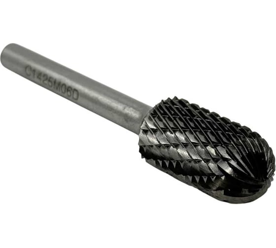 Изображение товара Бор-фреза твердосплавная TORNERI тип C142506 (сфероцилиндрическая), 14.0 мм, хвостовик 6 мм, двойная насечка Т025353