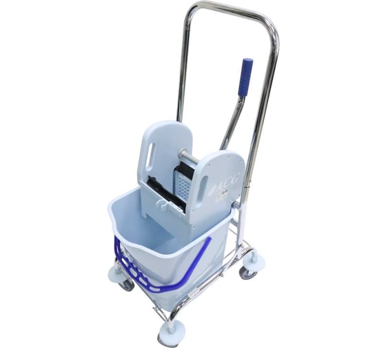 Изображение товара Тележка ACG 2х17 л, с отжимом, ведра серый, база хром 1030082