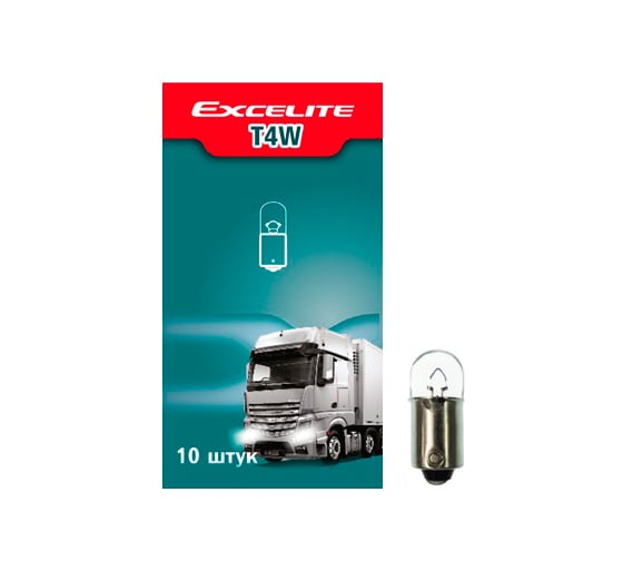 Изображение товара Лампа накаливания Excelite T4W ST 24V 4W BA9s упаковка 10 шт 52600
