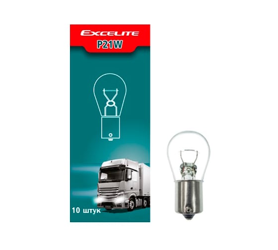 Изображение товара Лампа накаливания Excelite P21W ST 24V 21W BA15s упаковка 10 шт 55900
