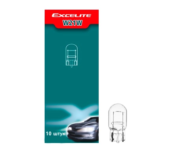 Изображение товара Лампа накаливания Excelite W21W ST 12V 21W W3x16d упаковка 10 шт 54800
