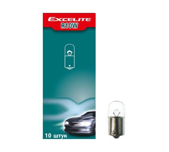 Изображение товара Лампа накаливания Excelite R10W ST 12V 10W BA15s упаковка 10 шт 54000