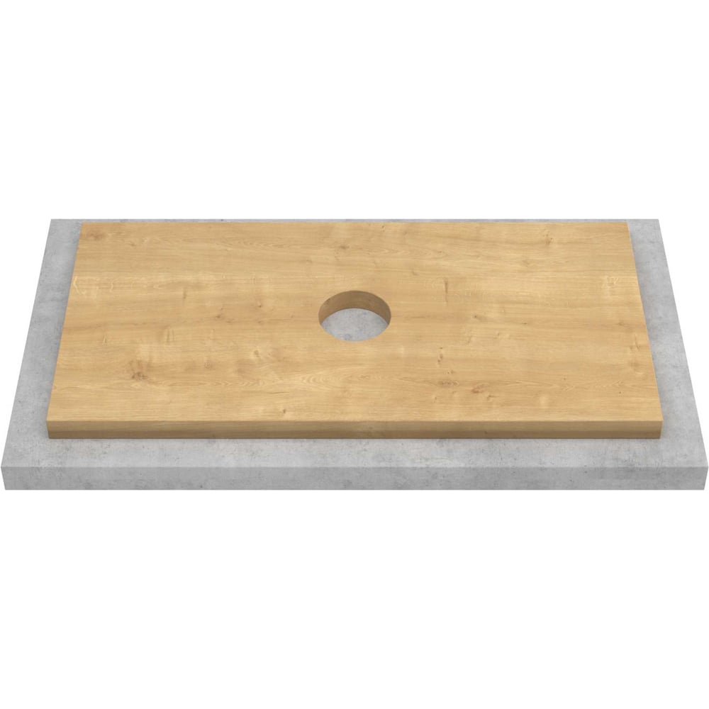 Изображение товара Столешница для тумбы в ванну ЗОВ пластик HPL 38 Туя, 1 вырез, 595х458 мм SPL60T