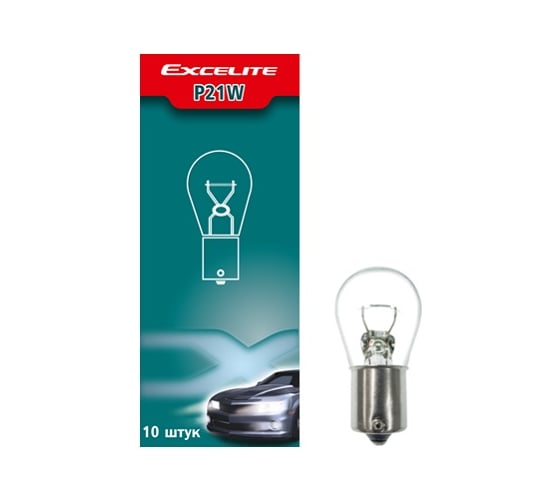 Изображение товара Лампа накаливания Excelite P21W ST 12V 21W BA15s упаковка 10 шт 55500