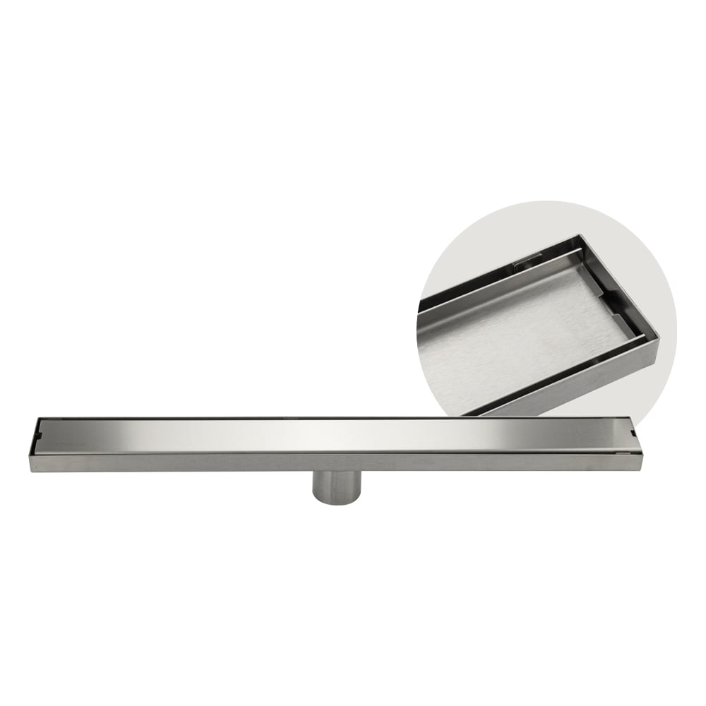 Изображение товара Линейный трап Санакс 600 х 70 мм из нержавеющей стали для полупромышленных и бытовых систем водоотв