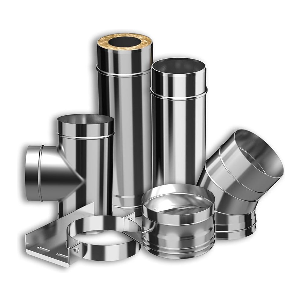 Изображение товара Комплект дымохода модульный МЕТАЛЛИК И КО прямой 200x115x4000