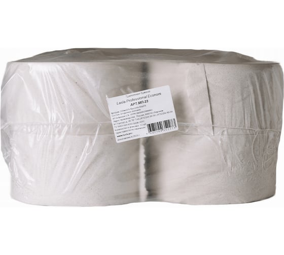 Изображение товара Туалетная бумага LASLA Рrofessional Econom на втулке 1 сл. серая 200 метров МП-23
