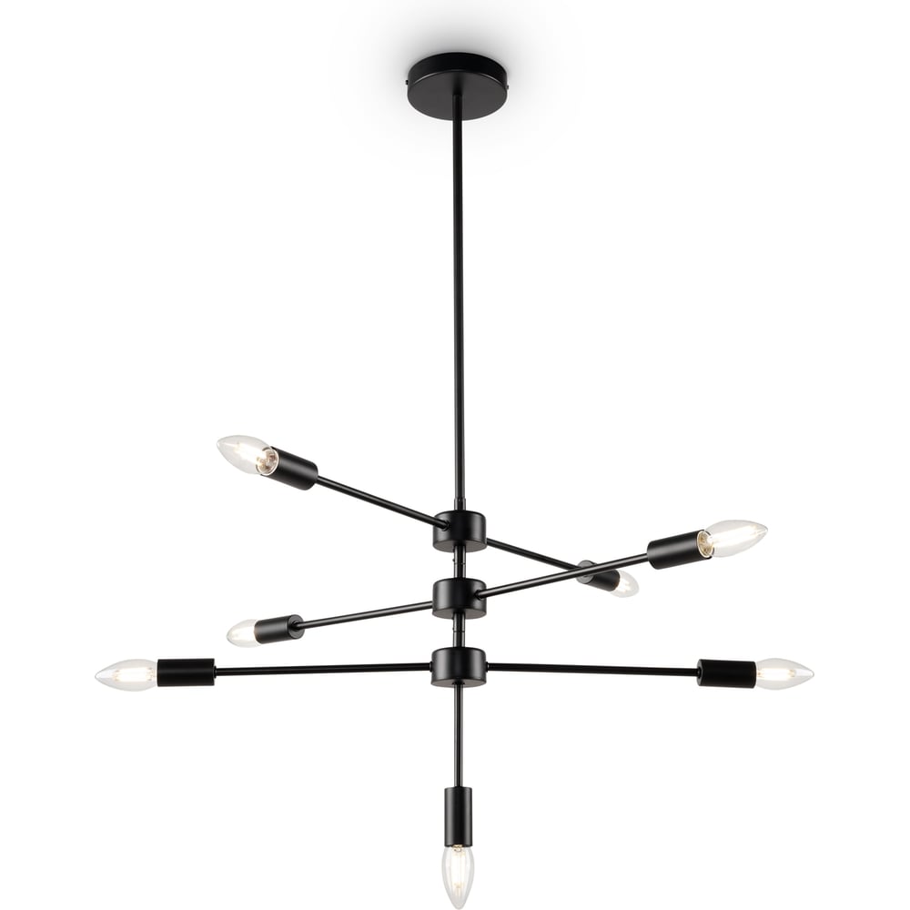 Изображение товара Люстра Freya FR5338PL-07B современная накладная черная с металлическими плафонами, 7 ламп