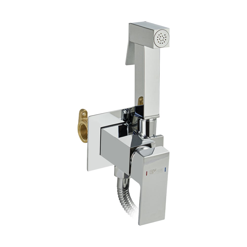 Изображение товара Смеситель с квадратной лейкой GFmark для душа/биде хром